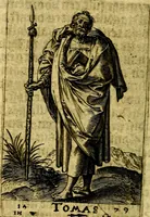 An illustration from Const-toonneel, inhoudende de beschrijvinghe ende XL. heerlijcke afbeeldindinghen onses Heeren Jesu Christi, met sijne apostelen, ende evangelisten, midtsgaders de hooft-deuchden ende ondeuchden. Ende ten laetsten de seven planeten. In coper gesneden door Johannis Wierix. De beschrijvinge is vergadert wt de H. Schrift ende soander soermaerde autheuren tot stichtinghe ende soermakinghe aller menschen, door N.D.C (1609)