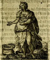 Picture 36 of 48 from Const-toonneel, inhoudende de beschrijvinghe ende XL. heerlijcke afbeeldindinghen onses Heeren Jesu Christi, met sijne apostelen, ende evangelisten, midtsgaders de hooft-deuchden ende ondeuchden. Ende ten laetsten de seven planeten. In coper gesneden door Johannis Wierix. De beschrijvinge is vergadert wt de H. Schrift ende soander soermaerde autheuren tot stichtinghe ende soermakinghe aller menschen, door N.D.C (1609), leaf 78