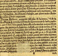 An illustration from Consulta, y parecer del señor don Pedro Frasso, oydor de esta Real Audiencia de los Reyes, y assessor general del govierno. : Al Excmo. senor don Melchor de Nauarra y Rocafull, del Consejo de Estado de su Magestad, virrey, y capitan general del Peru, Tierra firme y Chile. Sobre las dudas que se han movido en la inteligencia del despacho para remediar el excesso, con que los curas, y dotrineros cobran de los indios, derechos prohibidos por concilios, sinodales, y cedulas reales (1684)