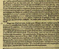 An illustration from Continuatio Americae, das ist: Forsetzung der Historien von der Newen Welt, oder Nidergängischen Indien, waran es auff diese Zeit noch anhero ermangelt. : Darinnen erstlich ein sattsame vnd gründtliche Beschreibung dess Newen Engellandts, welches die Englische das new erfundene Landt nennen, so bisscher noch nicht an Tag kommen. Zum andern, ein aussführlichere Erzehlung von Beschaffenheit der Landtschafften Virginia, Brasilia, Guiana, vnd Insul Bermuda, deren man bisshero schlechte vnd vnvollkommene Wissenschafft gehabt. Drittens, gantz newer aber doch warhafftiger Bericht, von dem bissher noch vnerkanten grossen Theil dess Erdekreises, Terra Australis oder Incognita, daruon noch in keiner Reise Schiffarth meldung beschehen. Sampt allem dem jenigen, was in einer vnd andern beschriebenen Landtschafft, nichts auss gescheiden, denckwürdigs zu sehen, vnd mit Luft vnd Verwunderung anzuhören. Am Ende ist vmb Gleichheit der Materien willen, hierbey gefügt ein weitläufftiger Discurs, wie die Statt S. Saluator vnnd Baia in gewunnen worden. Alles mit beygefügten Kupfferstücken vnd zu gehörigen gantz newen luftigen Landtschafften, erläutert vnd geziert, auch biss auff das 1627. Jahr continuirt (1627)