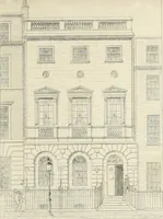 An illustration from Contrasts ; or, A parallel between the noble edifices of the middle ages, and corresponding buildings of the present day, shewing the present decay of taste ; accompanied by appropriate text (1841)