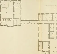 An illustration from Convenient and ornamental architecture, consisting of original designs, for plans, elevations and sections, beginning with the farm house, and regularly ascending to the most grand and magnificent villa : calculated both for town and country, and to suit all persons in every station of life : engraved on seventy copper plates : with reference and explanation in the letter press, of the use of every room in each separate building, and the dimensions accurately figured on the plans, with exact scales for measurement (1797)