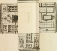 An illustration from Convenient and ornamental architecture, consisting of original designs, for plans, elevations and sections, beginning with the farm house, and regularly ascending to the most grand and magnificent villa : calculated both for town and country, and to suit all persons in every station of life : engraved on seventy copper plates : with reference and explanation in the letter press, of the use of every room in each separate building, and the dimensions accurately figured on the plans, with exact scales for measurement (1797)