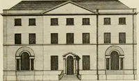 An illustration from Convenient and ornamental architecture, consisting of original designs, for plans, elevations and sections, beginning with the farm house, and regularly ascending to the most grand and magnificent villa : calculated both for town and country, and to suit all persons in every station of life : engraved on seventy copper plates : with reference and explanation in the letter press, of the use of every room in each separate building, and the dimensions accurately figured on the plans, with exact scales for measurement (1797)