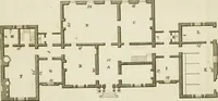 An illustration from Convenient and ornamental architecture, consisting of original designs, for plans, elevations and sections, beginning with the farm house, and regularly ascending to the most grand and magnificent villa : calculated both for town and country, and to suit all persons in every station of life : engraved on seventy copper plates : with reference and explanation in the letter press, of the use of every room in each separate building, and the dimensions accurately figured on the plans, with exact scales for measurement (1797)