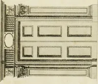 An illustration from Convenient and ornamental architecture, consisting of original designs, for plans, elevations and sections, beginning with the farm house, and regularly ascending to the most grand and magnificent villa : calculated both for town and country, and to suit all persons in every station of life : engraved on seventy copper plates : with reference and explanation in the letter press, of the use of every room in each separate building, and the dimensions accurately figured on the plans, with exact scales for measurement (1797)