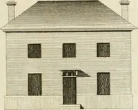 An illustration from Convenient and ornamental architecture, consisting of original designs, for plans, elevations and sections, beginning with the farm house, and regularly ascending to the most grand and magnificent villa : calculated both for town and country, and to suit all persons in every station of life : engraved on seventy copper plates : with reference and explanation in the letter press, of the use of every room in each separate building, and the dimensions accurately figured on the plans, with exact scales for measurement (1797)