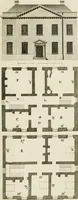 An illustration from Convenient and ornamental architecture, consisting of original designs, for plans, elevations and sections, beginning with the farm house, and regularly ascending to the most grand and magnificent villa : calculated both for town and country, and to suit all persons in every station of life : engraved on seventy copper plates : with reference and explanation in the letter press, of the use of every room in each separate building, and the dimensions accurately figured on the plans, with exact scales for measurement (1797)