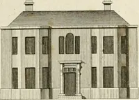 Picture 26 of 117 from Convenient and ornamental architecture, consisting of original designs, for plans, elevations and sections, beginning with the farm house, and regularly ascending to the most grand and magnificent villa : calculated both for town and country, and to suit all persons in every station of life : engraved on seventy copper plates : with reference and explanation in the letter press, of the use of every room in each separate building, and the dimensions accurately figured on the plans, with exact scales for measurement (1797), leaf 60