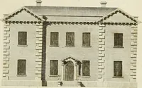 An illustration from Convenient and ornamental architecture, consisting of original designs, for plans, elevations and sections, beginning with the farm house, and regularly ascending to the most grand and magnificent villa : calculated both for town and country, and to suit all persons in every station of life : engraved on seventy copper plates : with reference and explanation in the letter press, of the use of every room in each separate building, and the dimensions accurately figured on the plans, with exact scales for measurement (1797)