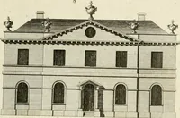 An illustration from Convenient and ornamental architecture, consisting of original designs, for plans, elevations and sections, beginning with the farm house, and regularly ascending to the most grand and magnificent villa : calculated both for town and country, and to suit all persons in every station of life : engraved on seventy copper plates : with reference and explanation in the letter press, of the use of every room in each separate building, and the dimensions accurately figured on the plans, with exact scales for measurement (1797)