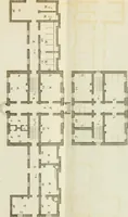 An illustration from Convenient and ornamental architecture, consisting of original designs, for plans, elevations and sections, beginning with the farm house, and regularly ascending to the most grand and magnificent villa : calculated both for town and country, and to suit all persons in every station of life : engraved on seventy copper plates : with reference and explanation in the letter press, of the use of every room in each separate building, and the dimensions accurately figured on the plans, with exact scales for measurement (1797)