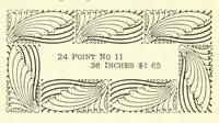 An illustration from Copper alloy type book, comprising newspaper, book, and display types, borders and ornaments : also brass rules, dashes, etc (1901)