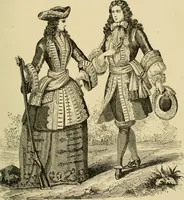 An illustration from The corset and the crinoline : a book of modes and costumes from remote periods to the present time (1868)