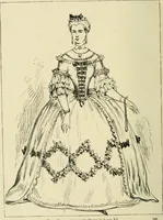 An illustration from The corset and the crinoline : a book of modes and costumes from remote periods to the present time (1868)