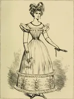An illustration from The corset and the crinoline : a book of modes and costumes from remote periods to the present time (1868)