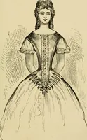 An illustration from The corset and the crinoline : a book of modes and costumes from remote periods to the present time (1868)