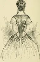 An illustration from The corset and the crinoline : a book of modes and costumes from remote periods to the present time (1868)