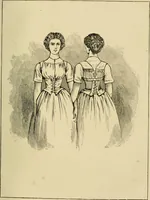 An illustration from The corset and the crinoline : a book of modes and costumes from remote periods to the present time (1868)