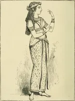 An illustration from The corset and the crinoline : a book of modes and costumes from remote periods to the present time (1868)