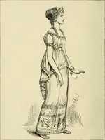 An illustration from The corset and the crinoline : a book of modes and costumes from remote periods to the present time (1868)