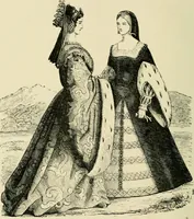 An illustration from The corset and the crinoline : a book of modes and costumes from remote periods to the present time (1868)