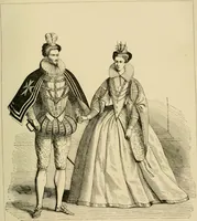 An illustration from The corset and the crinoline : a book of modes and costumes from remote periods to the present time (1868)