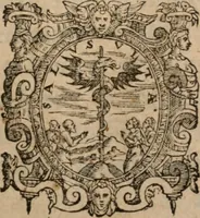An illustration from Cosmographia in qvatvor libros distribvta summo ordine, miraqve facilitate, ac breuitate ad magnam Ptolemæi mathematicam constructionem, ad vniuersamque astrologiam institutens. Francisco Barocio ... avtore. Cum præfatione eiusdem autoris, in qua perfecta quidem astrologiæ diuisio, & enarratio autorum illustrium, & voluminum ab eis conscriptorum in singulis astrologiæ partibus habetur: Joannis de Sacrobosco verò 84 errores, et alij permulti suorum expositorum, & sectatorum ostenduntur. rationibusq[uam] redarguuntur. Præcesserunt etiam quædam communia mathematica, necnon arithmetica, & geometrica principia, nonnullæq[uam] propositiones, de quibus in toto opere sæpe fit mentio: ac demum locupletissimus index eorum, quæ ipsa Cosmographia continentur .. (1585)