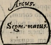 An illustration from Cosmographia in qvatvor libros distribvta summo ordine, miraqve facilitate, ac breuitate ad magnam Ptolemæi mathematicam constructionem, ad vniuersamque astrologiam institutens. Francisco Barocio ... avtore. Cum præfatione eiusdem autoris, in qua perfecta quidem astrologiæ diuisio, & enarratio autorum illustrium, & voluminum ab eis conscriptorum in singulis astrologiæ partibus habetur: Joannis de Sacrobosco verò 84 errores, et alij permulti suorum expositorum, & sectatorum ostenduntur. rationibusq[uam] redarguuntur. Præcesserunt etiam quædam communia mathematica, necnon arithmetica, & geometrica principia, nonnullæq[uam] propositiones, de quibus in toto opere sæpe fit mentio: ac demum locupletissimus index eorum, quæ ipsa Cosmographia continentur .. (1585)