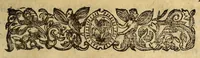 An illustration from Cosmographia siue geographia D. Iacobi Cheyneii ... duobus libris comprehensa. Accessit Gemmæ Phrysij medici ac mathematici De orbis diuisione, [et] insulis recenter inuentis, opusculum longe, quam ante hac castigatius (1599)