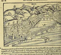 Picture 10 of 28 from Cosmographia vniuersale, nella quale secondo che n'hanno parlato : ipiu veraci scrittori, son designati i siti di tutti gli paësi. I siti de tutte le parti del mondo habitabile, & le proprie doti: le tauole topographice delle regioni ... (1575), leaf 496