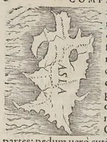 An illustration from Cosmographicae disciplinae compendium, in suum finem, hoc est ad Diuinae Prouidentiae certissimam demonstrationem conductum. : addita est rerum toto in orbe gestarum synopsis. Item, quot, quantaeq[ue] Christianarum gentium nationes, nobis hactenus incognitae, in vniuerso sint, quae à nostro orbe lumen euangelij sibi restitutum iri credunt. (1561)