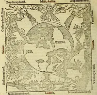 An illustration from Cosmographie, ou Description des quatre parties du monde, contenant la situation, diuision, & estendue de chascune region & prouince d'icelles, (1581)