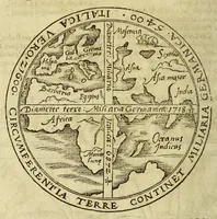 An illustration from Cosmographie, ou Description des quatre parties du monde, contenant la situation, diuision, & estendue de chascune region & prouince d'icelles, (1581)