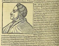 An illustration from Cosmographiæ uniuersalis lib. VI. in quibus iuxta certioris fidei scriptorum traditionem describuntur, omnium habitabilis orbis partium situs, propriæq[ue] dotes. regionum topographicæ effigies ... (1554)