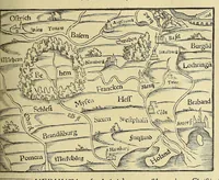 Picture 13 of 50 from Cosmographiæ uniuersalis lib. VI. in quibus iuxta certioris fidei scriptorum traditionem describuntur, omnium habitabilis orbis partium situs, propriæq[ue] dotes. regionum topographicæ effigies ... (1554), leaf 349