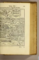 An illustration from Cosmographiæ uniuersalis lib. VI. in quibus iuxta certioris fidei scriptorum traditionem describuntur, omnium habitabilis orbis partium situs, propriæq[ue] dotes. regionum topographicæ effigies ... (1554)