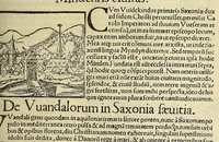 An illustration from Cosmographiæ uniuersalis lib. VI. in quibus iuxta certioris fidei scriptorum traditionem describuntur, omnium habitabilis orbis partium situs, propriæq[ue] dotes. regionum topographicæ effigies ... (1554)