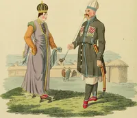 An illustration from Costume of the Russian empire : illustrated by upwards of seventy richly coloured engravings .. (1811)