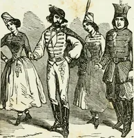 An illustration from Costumes of Europe: with descriptions of the people, manners, and customs (1852)