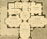 An illustration from Cottage residences : or, A series of designs for rural cottages and cottage villas, and their gardens and grounds ; adapted to North America (1847)