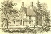 An illustration from Cottage residences : or, A series of designs for rural cottages and cottage villas, and their gardens and grounds ; adapted to North America (1847)