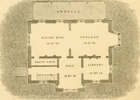 An illustration from Cottage residences : or, A series of designs for rural cottages and cottage villas, and their gardens and grounds ; adapted to North America (1847)