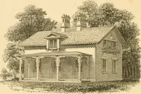 An illustration from Cottage residences : or, A series of designs for rural cottages and cottage villas, and their gardens and grounds ; adapted to North America (1847)