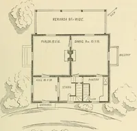 An illustration from Cottage residences; or, A series of designs for rural cottages and cottage villas, and their gardens and grounds (1873)