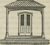 An illustration from Cottage residences : or, A series of designs for rural cottages and cottage villas, and their gardens and grounds. Adapted to North America (1847)
