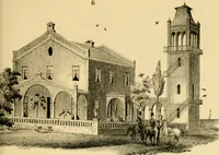 An illustration from Cottages and cottage life : containing plans for country houses, adapted to the means and wants of the people of the United States ; with directions for building and improving for the laying out and embellishing of grounds ; with some sketches of life in the country (1848)