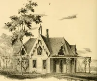 An illustration from Cottages and cottage life : containing plans for country houses, adapted to the means and wants of the people of the United States ; with directions for building and improving for the laying out and embellishing of grounds ; with some sketches of life in the country (1848)