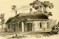 An illustration from Cottages and cottage life : containing plans for country houses, adapted to the means and wants of the people of the United States ; with directions for building and improving for the laying out and embellishing of grounds ; with some sketches of life in the country (1848)