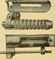 An illustration from Cotton manufacture: a manual of practical instruction in the processes of opening, carding, combing, drawing, doubling, and spinning of cotton, and the methods of dyeing and preparing goods for the market (1894)